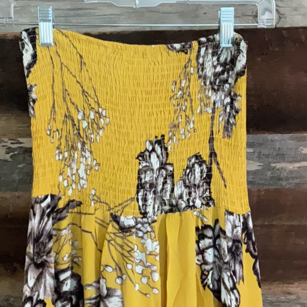 Floral Yellow tube top Maxi Dress - Picture 7 of 8